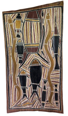 Lot 93 - Aboriginal bark painting collected1974.