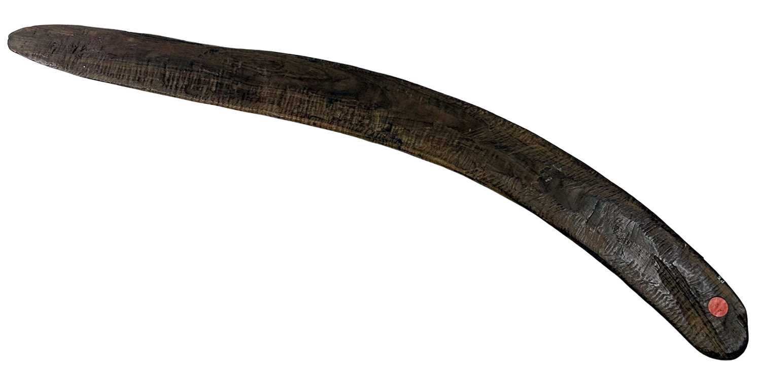 Lot 13 - Early 20th C South Australia finely Fluted Boomerang.