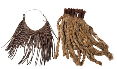 Lot 43 - Apron Pubic Cover made from kangaroo and another made from native strings Central Aust 1950's.