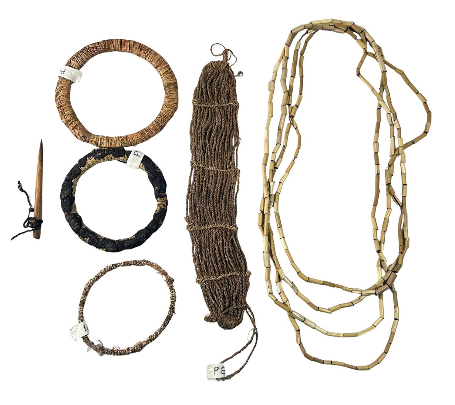 Lot 44 - Assorted Aboriginal Arm Bands & Necklace.