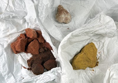 Lot 47 - Box of ochres , Roper River Northern Territory.