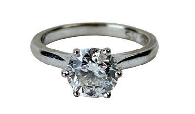 Lot 251 - 18ct White Gold Brilliant Cut Diamond Ring.